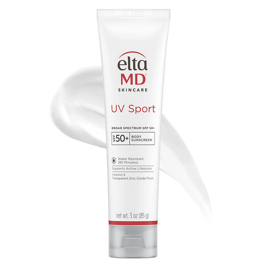 EltaMD UV Sport SPF 50 3 oz travel-size sunscreen for face and body, water-resistant and sweat-proof