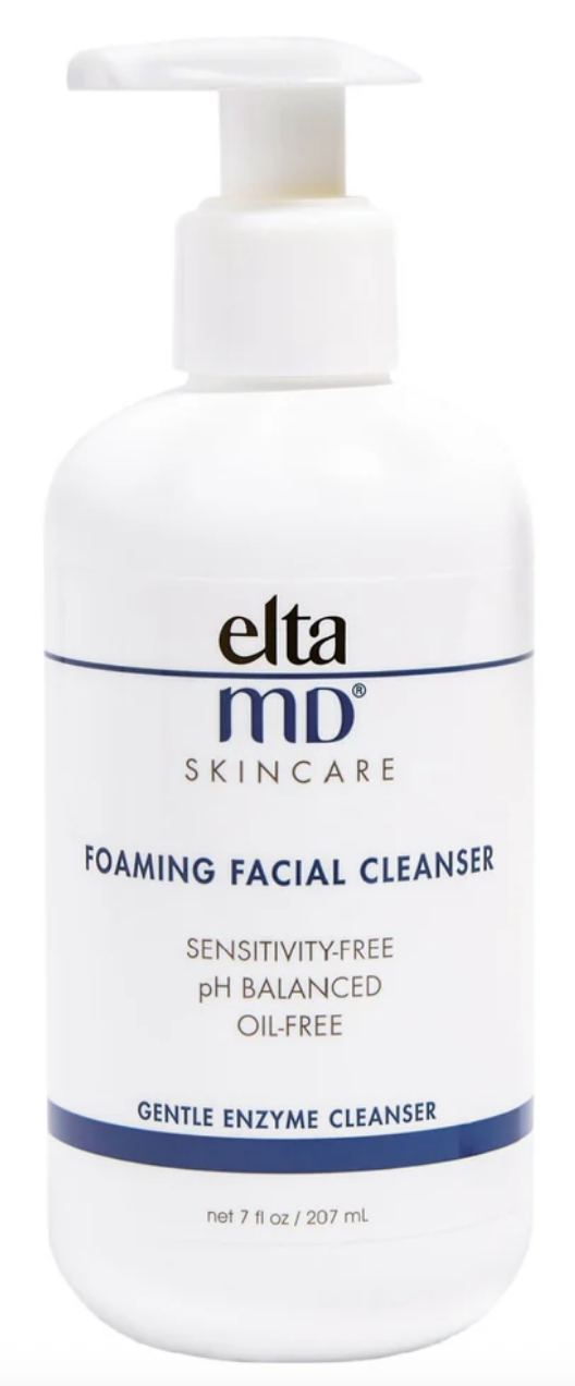 ELTA MD Foaming Facial Cleanser 207 mL – rich foam, enzyme & amino acid blend for gentle yet deep cleansing without dryness.