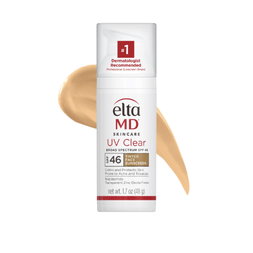 EltaMD UV Clear Tinted SPF 46 mineral sunscreen for sensitive, acne-prone, and rosacea-prone skin