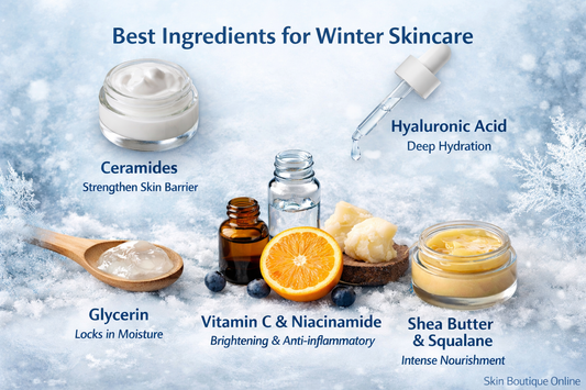 Canadian winter skincare routine focusing on hydration and skin barrier repair during cold, dry weather