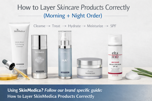 How to layer skincare products correctly in the morning and at night using professional-grade SkinMedica products