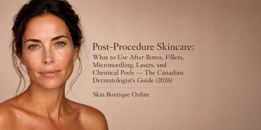 Post-Procedure Skincare: What to Use After Botox, Fillers, Microneedling, Lasers, and Chemical Peels — The Canadian Dermatologist's Guide (2026)
