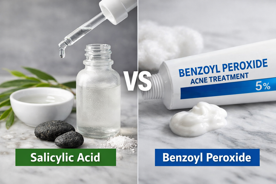 Salicylic Acid vs Benzoyl Peroxide: Which Is Better for Acne in Canada? (2026 Clinical Guide)