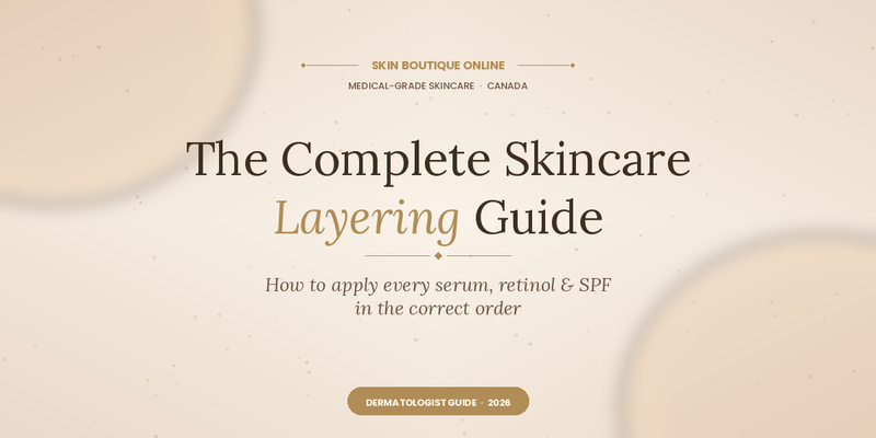 Confident woman in her 50s smiling and touching her radiant skin — the complete skincare layering guide from Skin Boutique Online