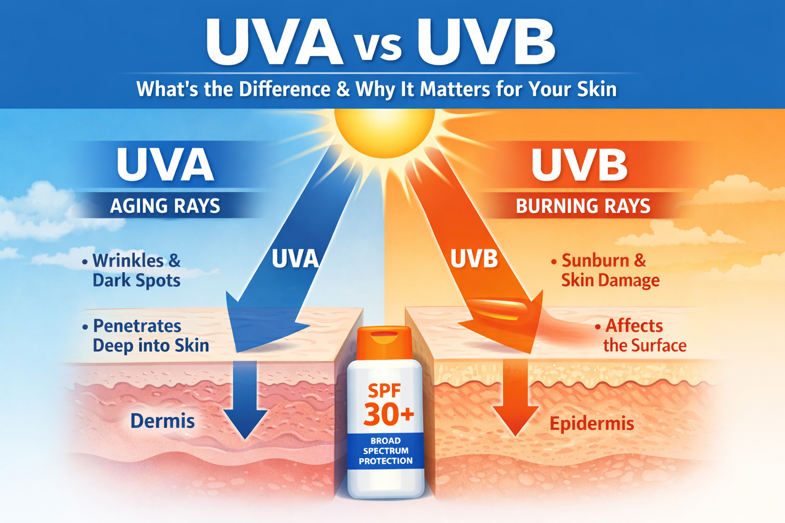 UVA vs UVB: What’s the Difference and Why It Matters for Your Skin