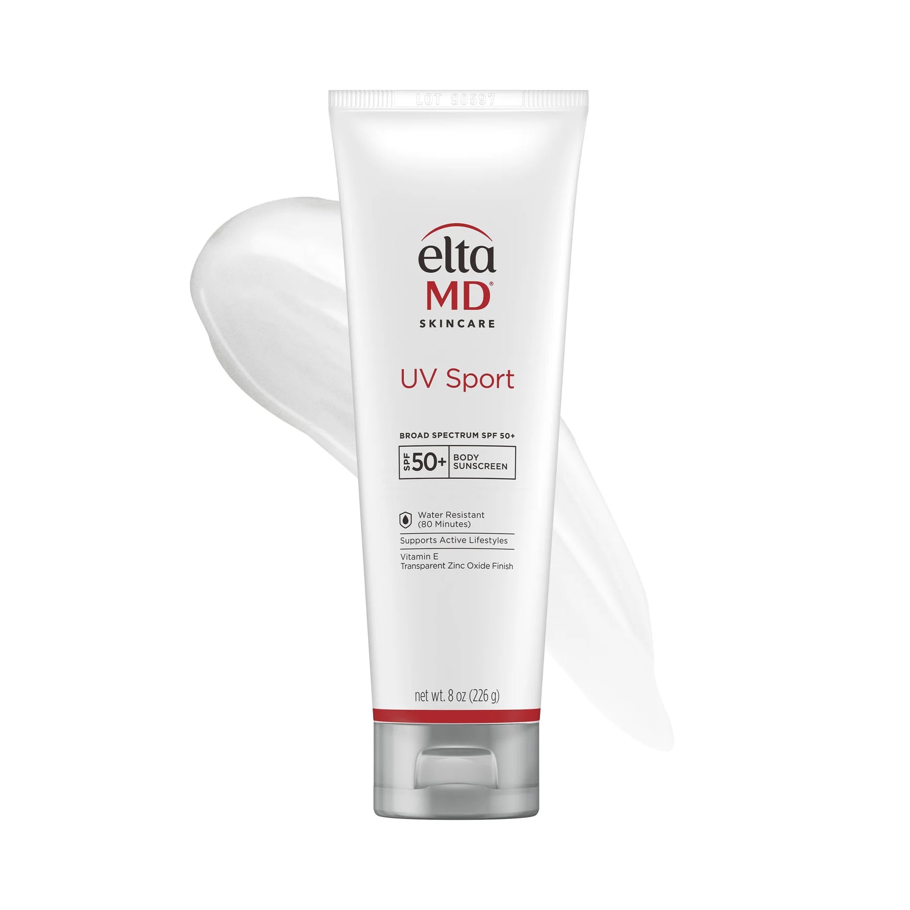 EltaMD UV Sport SPF 50 sunscreen 8oz for full-body, water-resistant sun protection during outdoor activity