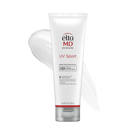 EltaMD UV Sport SPF 50 sunscreen 8oz for full-body, water-resistant sun protection during outdoor activity